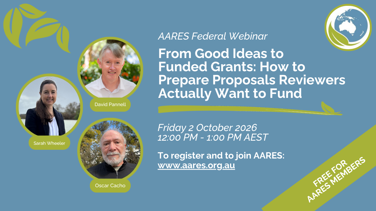 Click to find out more about the AARES Federal Webinar: From Good Ideas to Funded Grants: How to Prepare Proposals Reviewers Actually Want to Fund event Thumbnail for AARES Federal Webinar: From Good Ideas to Funded Grants: How to Prepare Proposals Reviewers Actually Want to Fund