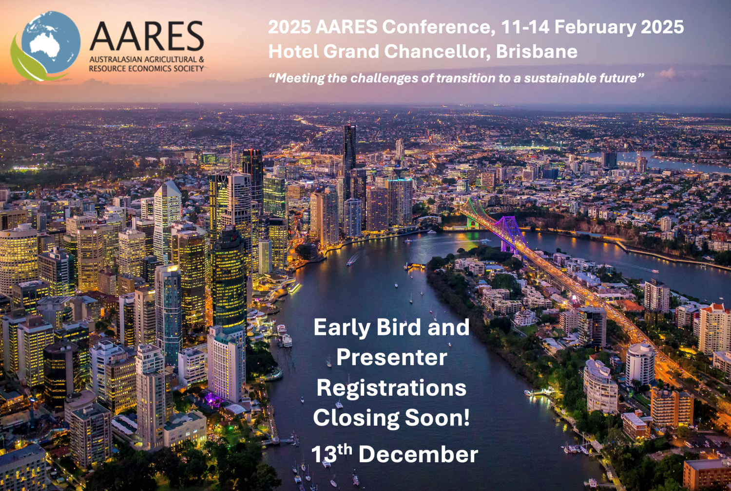 AARES 2025 Conference - Early Bird-Presenters Registrations Closing Soon! 13th December Banner Image